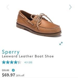 Sperry Topsider Leeward Leather Boat Mens 11.5